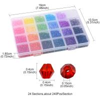 Kit De Hileras De Abalorios De Acrílico Transparentes 24 Colores 4mm Y 6mm Gran Cantidad Para Fabricación De Joyas DIY - details 1