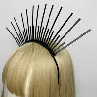 Halocrown Tiara Griega Barroca De Mujer Adorno De Cabello Estilo Solar De Diosa Accesorio De Moda Para Fiestas Material Plástico - details 16