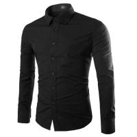 Camisa De Manga Larga Para Hombre En 14 Colores Solidos Estilo Casual Moda Candy Color Para Uso Diario Primavera Y Verano - details 3