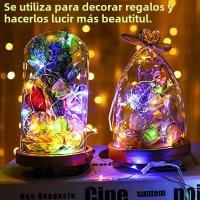 10 Pack Luces De Hilo De Hada 30LED 3 Metros Cobre Plateado Alimentadas Por Batería Decoraciones Para Bodas Fiesta Navidad - details 3