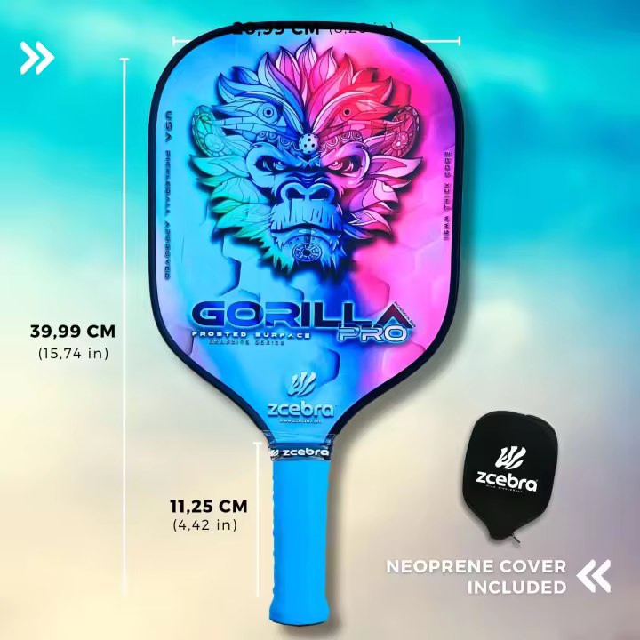 ZCEBRA Pala de Pickleball Carbono GORILLA PRO SERIES - 1