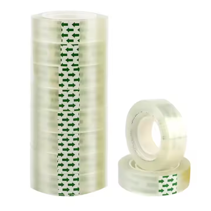 YIJIA Celo Cinta Adhesiva Trasparente 18mmx35m 12-48 Rollos - Cinta Adhesiva para Uso General para el Oficina, el Hogar y la Colegio - 1
