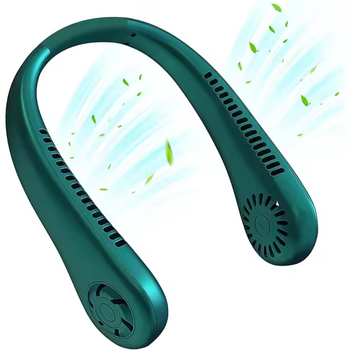 Ventilador De Cuello Colgando Sin Hojas, Mini Ventilador Portátil Usb, Súper Fuerte Viento, Silencioso Viento Natural, Recargable - 1
