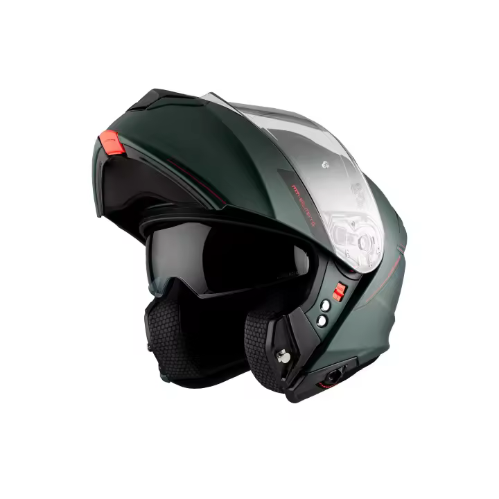 Casco Modular MT Helmets Genesis SV Solid A6 Verde Mate - 1