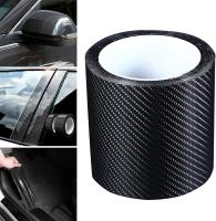 Tira protectora para umbral de puerta de coche, 10 cm x 3 m, fibra de carbono, pegatina protectora para umbral de puerta. - details 1