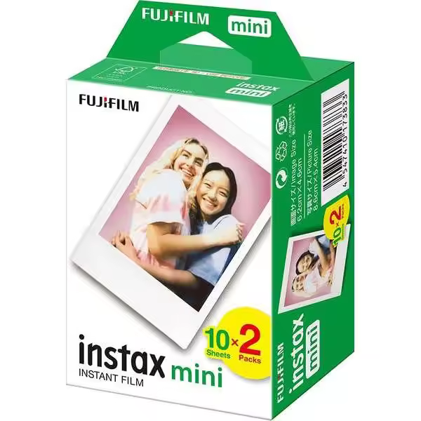 Fujifilm Instax Mini Pack de 2x10 Películas Instantáneas - Formato de Impresión - 1