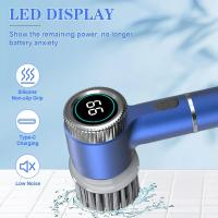 Cepillo De Limpieza Eléctrico Multifuncional 5 En 1 Para Cocina Baño Y WC Cepillo Portátil Con 5 Cabezas De Repuesto Pantalla LED - details 4