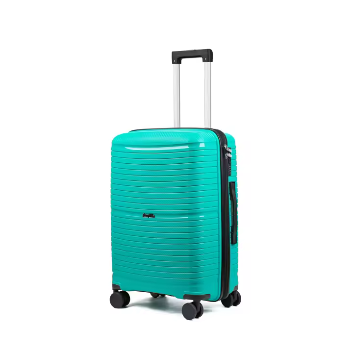 ARYVIE PPN19 Maleta de Cabina 55*36*23 cm, Material Polipropileno Ligero y Resistente con Cremallera a Prueba de Explosiones y Gama de Aluminio, Cerradura de 3 dígitos, Ruedas Silenciosas 360º Dobles Giratorias. - 1