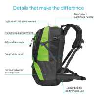 Ociodual Mochila Senderismo 40L Verde Ligera Impermeable Mochila Viaje Supervivencia Plegable Mochila Mujer Camping Mochila Hombre Trekking Montaña Mochilas Marcha Nórdica Deporte - details 2