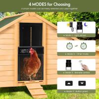 Puerta Automática Para Pajareras Solar Con Pantalla LCD Sensor De Luz Timer Control Remoto Anti Pinza Impermeable Para Pollos - details 2