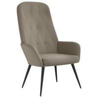 vidaXL Sillón de relax de terciopelo Gris claro, Gris oscuro, Azul Sillon Dormitorio Sillon Comodos Silla Relax Sillón Sofá - details 0
