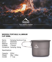 Taza De Camping Widesea De Aluminio Plegable Para Exterior Cocina Picnic Viajes Senderismo No Desechable Soporta Agua Hervida - details 0