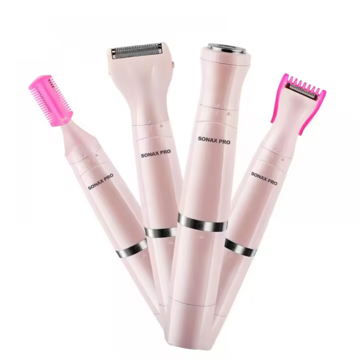 Depiladora eléctrica 4 en 1 para mujeres, afeitadora privada, recortador eléctrico de cejas, lavado con agua, depilación USB - 1