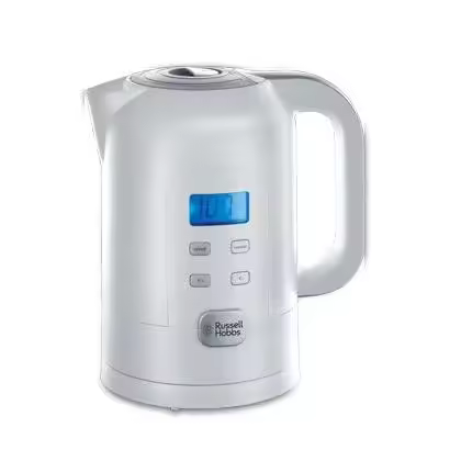 Russell Hobbs - Hervidor de agua eléctrico 1,7 L con control de temperatura ajustable (60–100 °C), pantalla LCD y función de mantenimiento del calor, modelo 2115070, base 360°, filtro antical extraíble y lavable - 1