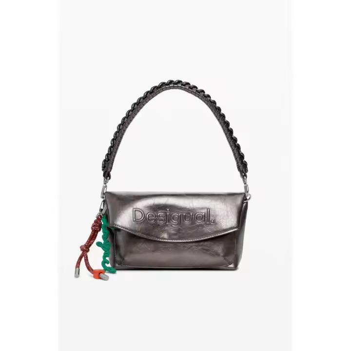 DESIGUAL WAXPAQ 9225  37305 25I BOLSO HALF LOGO TROKEL DARK SILVER - 1