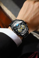Reloj De Cuarzo Para Hombre BINBOND Lujo Deportivo Militar Casual Con Dial Decorativo Resistente Al Agua De Acero Inoxidable Estilo Business - details 4