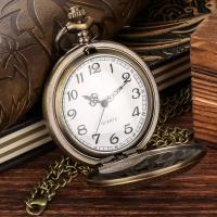 Reloj De Bolsillo Cuarzo Retro Steampunk Para Hombres Con Cadena Accesorios Estilo Antiguo Colgante De Pendiente Para Regalo - details 1