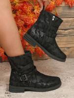 SP Cinturón con cara profunda para Mujer, estilo Korean, Nuevo, de otoño and Invierno, Con Cremallera lateral y Cabeza Redonda, parte inferior Gruesa, informal, de talla Grande - details 10
