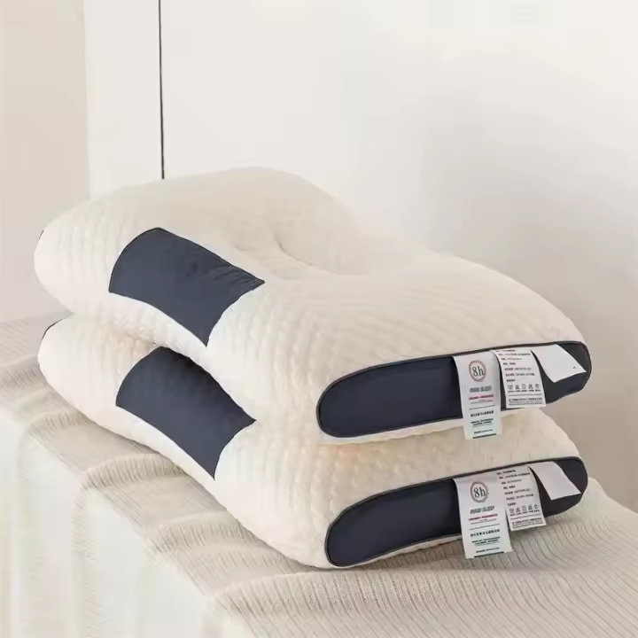 Almohada De Cuello Ortopédica Para Dormir SPA De Fibra De Soja Protege El Cuello Rectangular Anti-estática Para Descanso - 1