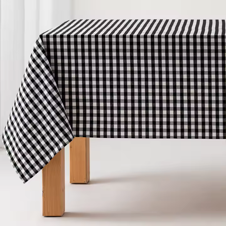Gamusi Mantel antimanchas tacto tela rectangular cuadro vichy algodón - 1