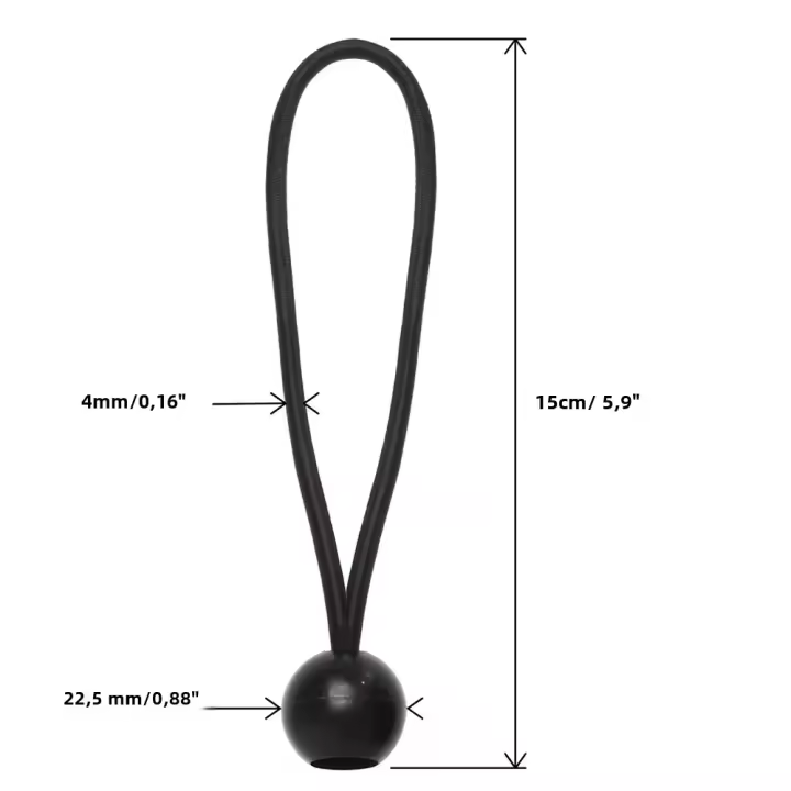 30 Piezas De Cordón Elástico Para Tarpaulin 15cm Con Terminaciones De Cuerda Elástica Para Remolques Y Accesorios De Camping Fijación De Poles De Barco - 1