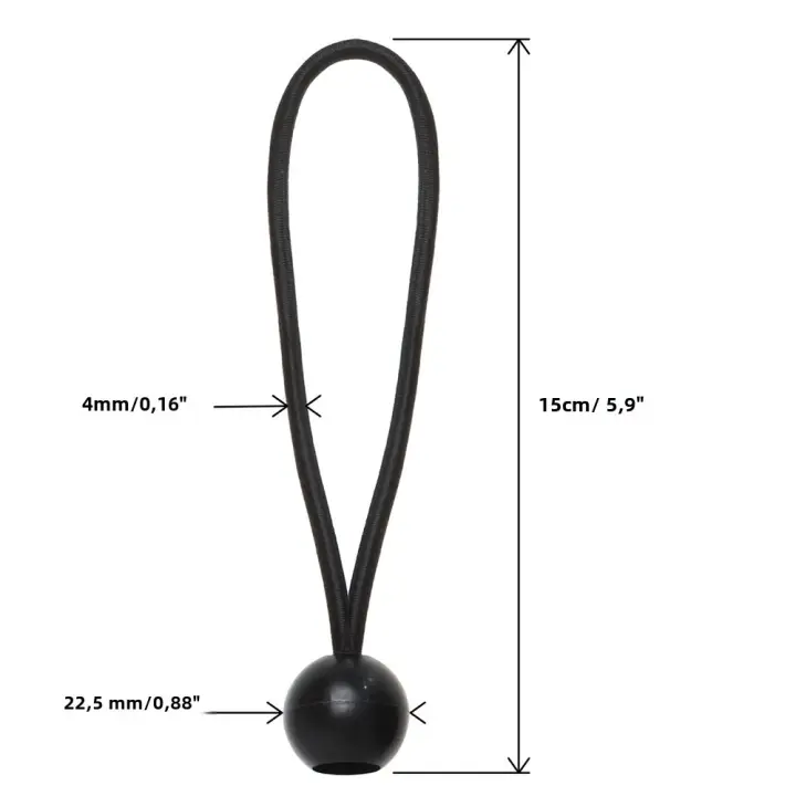 30 Piezas De Cordón Elástico Para Tarpaulin 15cm Con Terminaciones De Cuerda Elástica Para Remolques Remeras Y Accesorios De Camping - 1