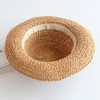 Sombrero De Paja Plegable Para Madre E Hija Protección Solar De Verano Para Playa Y Viajes Exterior Casual Sin Químicos Alérgenos - details 14