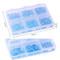3000pcs De Strass Planos En Color Morado AB Para Manualidades Y Uñas Adornos De Resina Brillantes Y Cuentas De Cristal Aogue - details 3