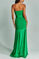Vestido Largo Elegante De Noche Para Mujer Sin Hombros Con Cintura Alta Y Ajustado Vestido Formal Para Fiesta Y Banquete - details 5