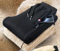 Pantalones Casuales Para Hombre Invierno Algodón Terciopelo Alineados Pantalones De Lana Gruesa Tejidos Sueltos Cintura Alta Estilo Smart Casual - details 3
