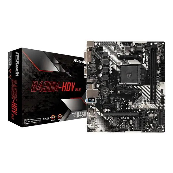 ASROCK AMD B450M-HDV R4.0 Socket AM4 - 1