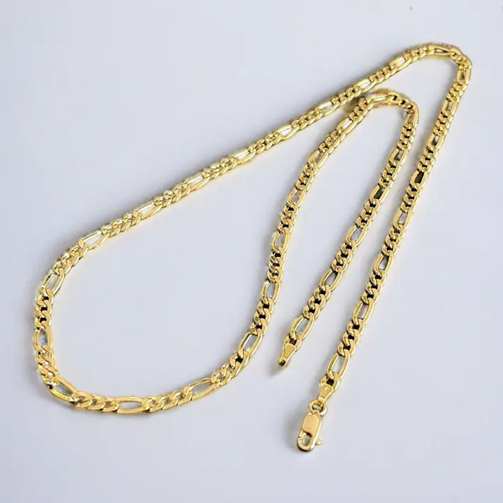 ( ITA ) Collar 3x1 TC Especial PL 5 mm (4.18-1.19 mm) de 60 cm Oro 18 Kilates ( 750 m/m ) con certificado de calidad - 1