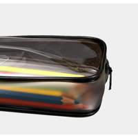 Estuche transparente para lápices, neceser transparente, estuche transparente para lápices de examen, estuche transparente impermeable de PVC con cremallera. - details 3