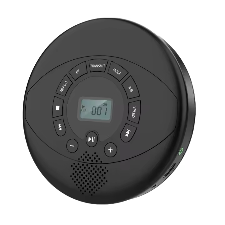 Reproductor De CD Portátil Bluetooth Walkman Con Altavoces Integrados Reproductor CD Recargable Con USB/AUX/Porta De Auriculares - 1