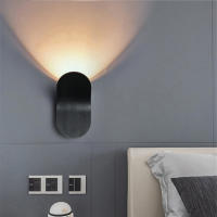 Lámpara De Pared Creativa Minimalista En Negro/Blanco/Oro De Aluminio Para Iluminación De Dormitorio Y Sala De Estar Instalación Fácil Incluye Bombilla Moderno Estilo - details 6