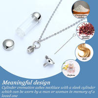 Joyería De Acero Inoxidable Para Cremación Portador De Restos De Amados Muertos Colgante Memorial De Vidrio Transparente Para Recordar a Nuestros Pequeños Amigos - details 7
