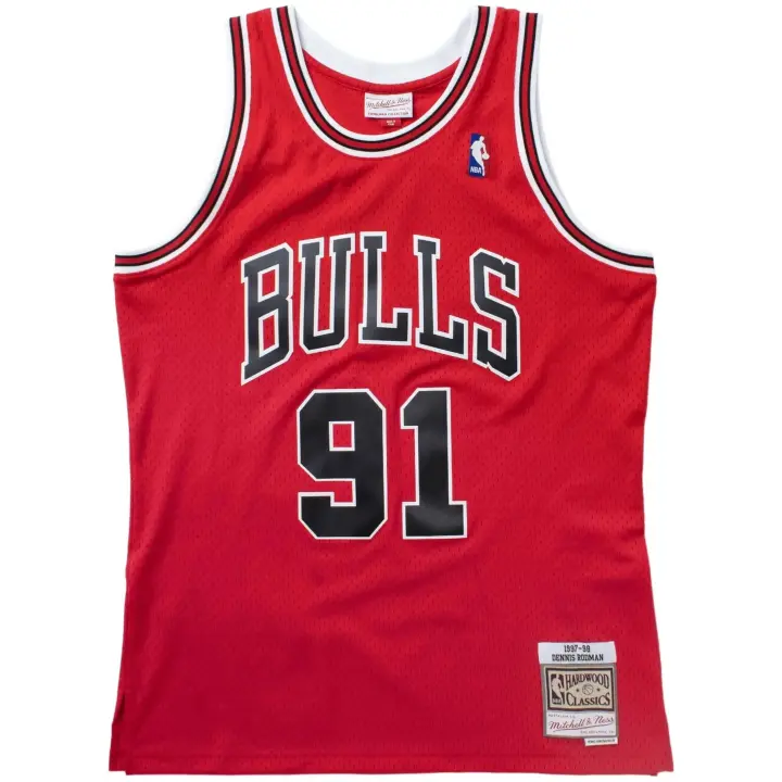Camiseta de Baloncesto Mitchell & Ness Nba Swingman Chicago Bulls para hombre en color rojo - 1