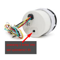 Tacómetro Automóvil 0-8000 RPM Con Lente De Humo Y LED Blanco Para 1-8 Cilindros Medidor De Velocidad De Rotaciones De Motor 52mm - details 2