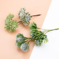 6PCS Flores De Seda Para Scrapbooking Plantas Artificiales Para Decoración De Hogar Y Boda Arboles Postizos Para Adornos Navideños Rattan Expositoras Al Aire Libre - details 6