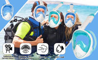 Máscara de Snorkel Completa con Montaje de Cámara Vista Panorámica de 180 Grados - details 0