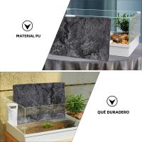 2 Pcs Fondo De Acuario 3D Para Tanque De Peces Y Terrario Adhesivo De PU Decorativo Personalizable Para Reptiles Y Tortugas - details 2