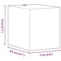 vidaXL Lámparas de pared de exterior 2 uds aluminio fundido negro - details 6