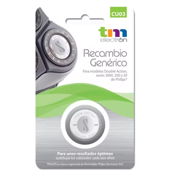 TM Electron Electron Electron Electron Electron Electron Cuchilla Afeitadora Philips HQ3 HQ56 NO ORIGINAL 13494-DI Compatible con Varias Máquinas - 1