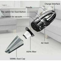 Aspirora de mano portátil potente de 120 W y 2200 mAh con función húmeda y Seca, filtro HEPA lavable y 5 Boquillas, recargable para el hogar, La Mesa, La Oficina y el coche. - details 0