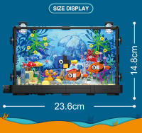 HUIQIBAO MOC Bloques De Construcción De Acuario Con Luz Juguete Creativo Para Niños Forma De Jirafa Mariposa Y Oso ABS Compatible Con Lego - details 4