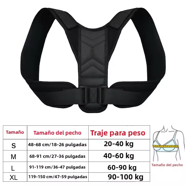 Corrector De Postura Ajustable Protección Contra El Hombro Hunchback Alivio Del Dolor De Espalda Y Hombros Soporte Para Mujeres Y Hombres - 1