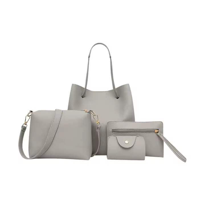 Juego De 4 Bolsos Para Mujer Estilo Elegante Monedero De Cuero PU Bolso De Hombre Bolso De Mano Moda Lámparas Decorativas Para Mujer - 1