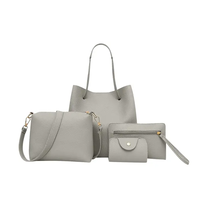 Juego De 4 Bolsos Para Mujer Estilo Elegante Monedero De Cuero PU Bolso De Hombre Bolso De Mano Moda Lámparas Decorativas Para Mujer - 1