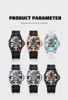 Reloj Mecánico Para Hombre SIBOTTE Con Tourbillon Y Esfera Luminosa Resistente Al Agua 50M Carcasa De Acero Inoxidable Cristal De Zafiro Lujo - details 9