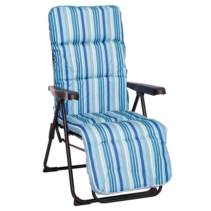 Sillón de Playa y Camping Acolchado de 4 Posiciones de Acero y Lona LOLAhome - 1